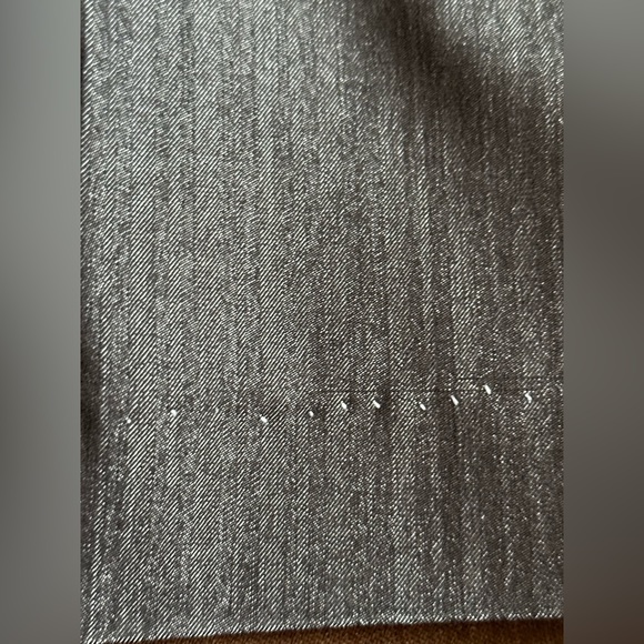 Larry Levine Gray Silver Wide Straight Leg Business attire With Pockets SZ 14 - Picture 12 of 14